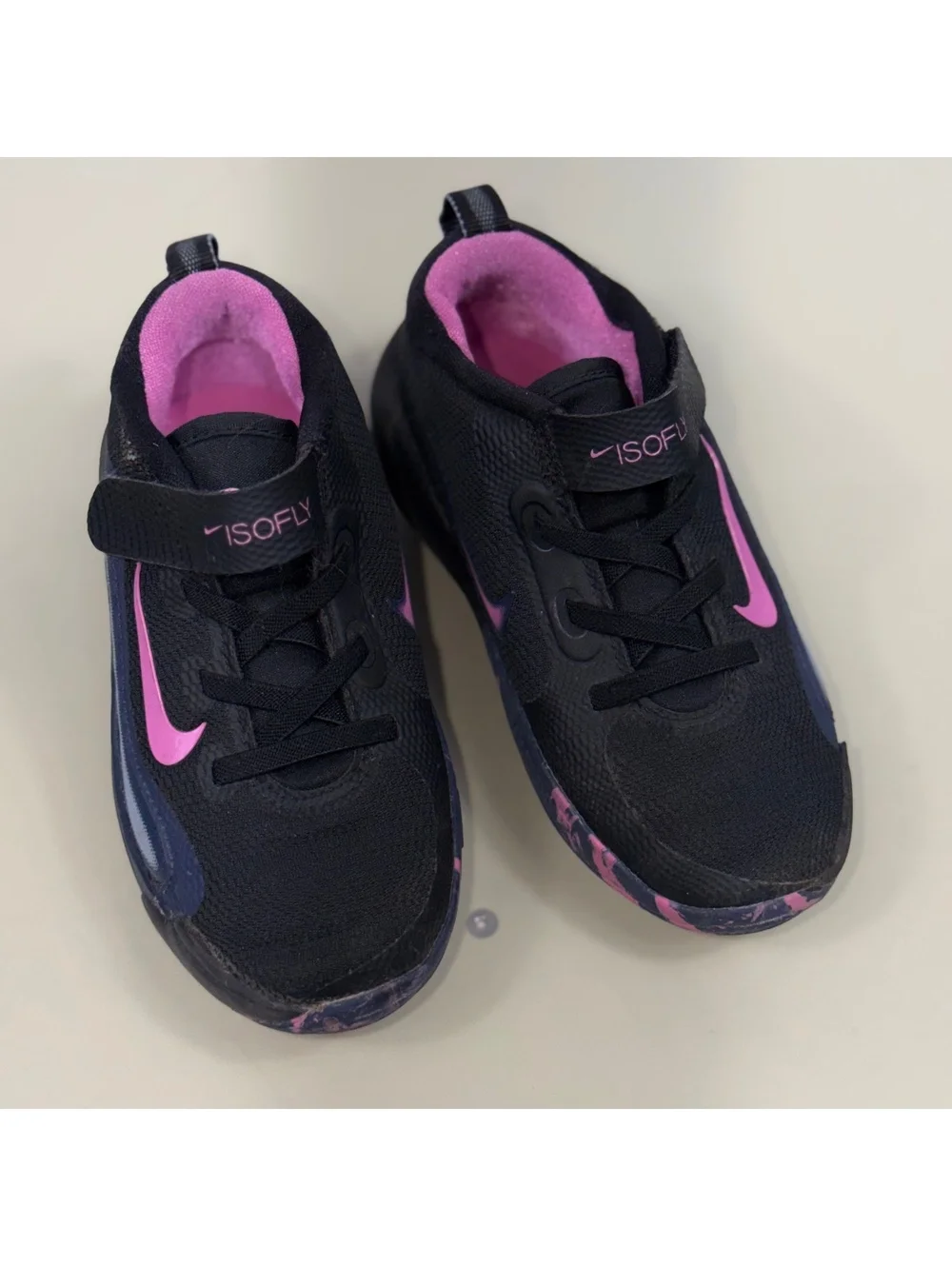 Nike Team Hustle D 10 SE Toddler Basketball Shoes Black/Pink Size 10.5C